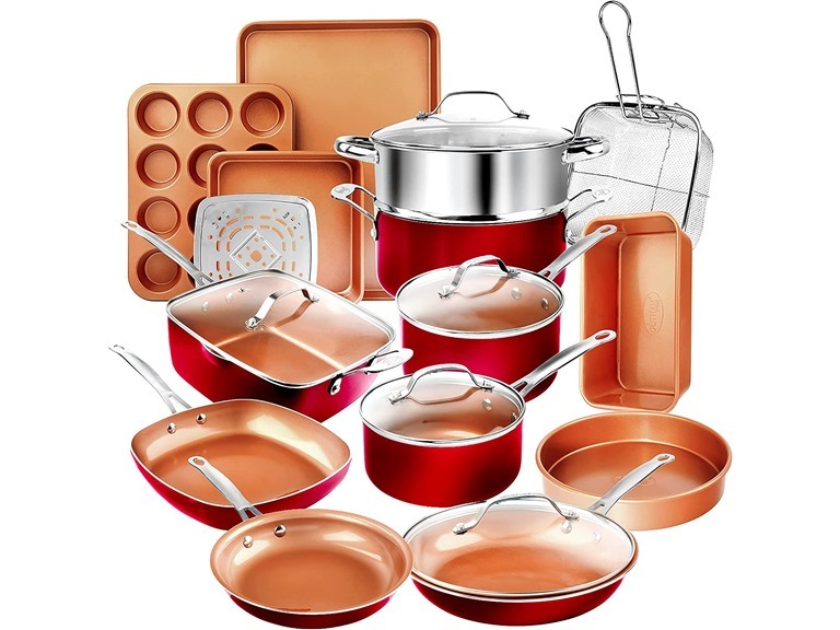 Gotham Steel NB-7255 20-Piece 20 Pc Gotham Steel Cookware + 