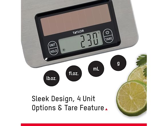 Taylor Light Powered Digital Kitchen Scale