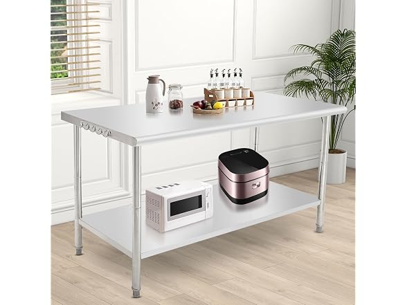 Stainless Steel Prep & Work Table, 72x30in