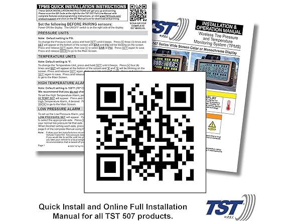 TST 507 TPMS 4 Cap Sensors Color Disp