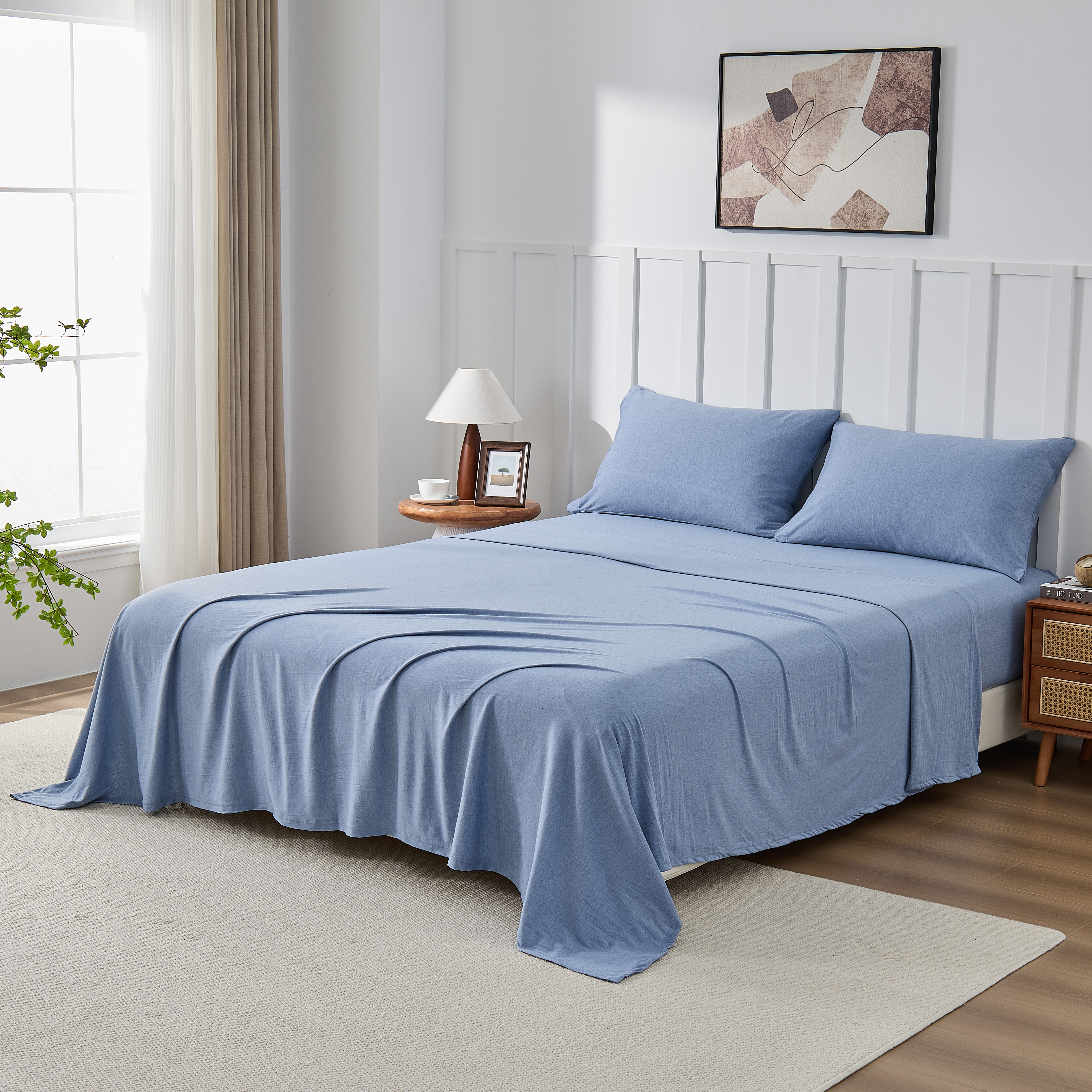 Kathy Ireland Jersey Knit Cotton Sheet Set - Gallery 33