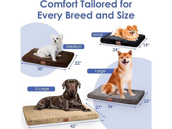 AKC Orthopedic Memory Foam Dog Crate Mat, 42" x 27", Black
