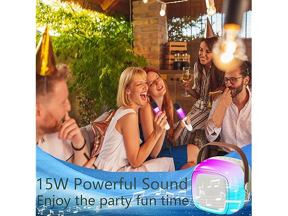 Karaoke Machine with Two Wireless Mics