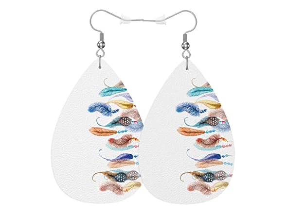 Feathers Fashion Faux Earrings
