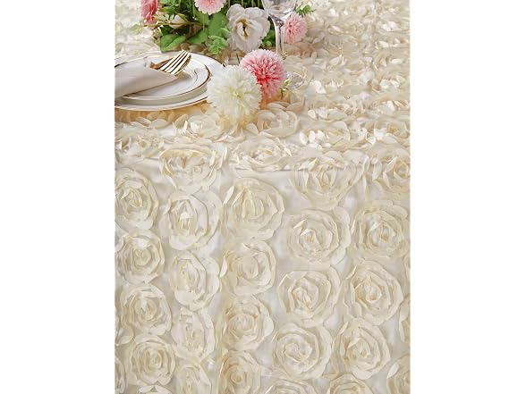 QueenDream 90 inch Round Tablecloth