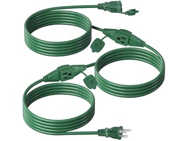 $16.99 BN-LINK 25 ft Outdoor Extension Cord 16/3 SJTW w/3 Inline Outlets dealfomo