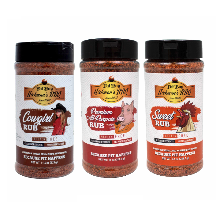 (3pk) Fat Boy Hickman’s BBQ Rubs Variety Pack - Gallery 13