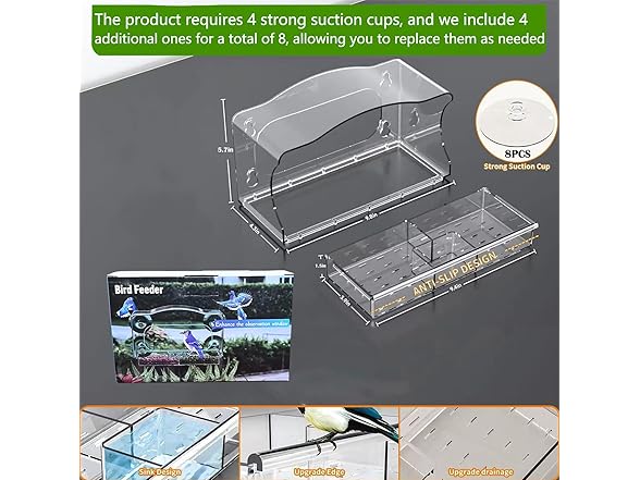 Generic Window Bird Feeder for Outdoor