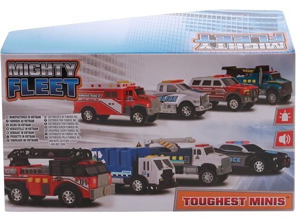 Mighty Fleet Toughest Minis 5" Police Cruiser Toy w/Lights & Sounds