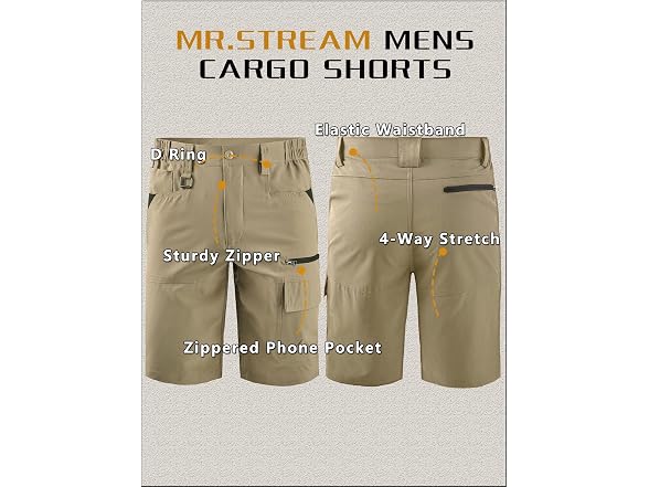 Mr.Stream Men (L) Cargo Shorts