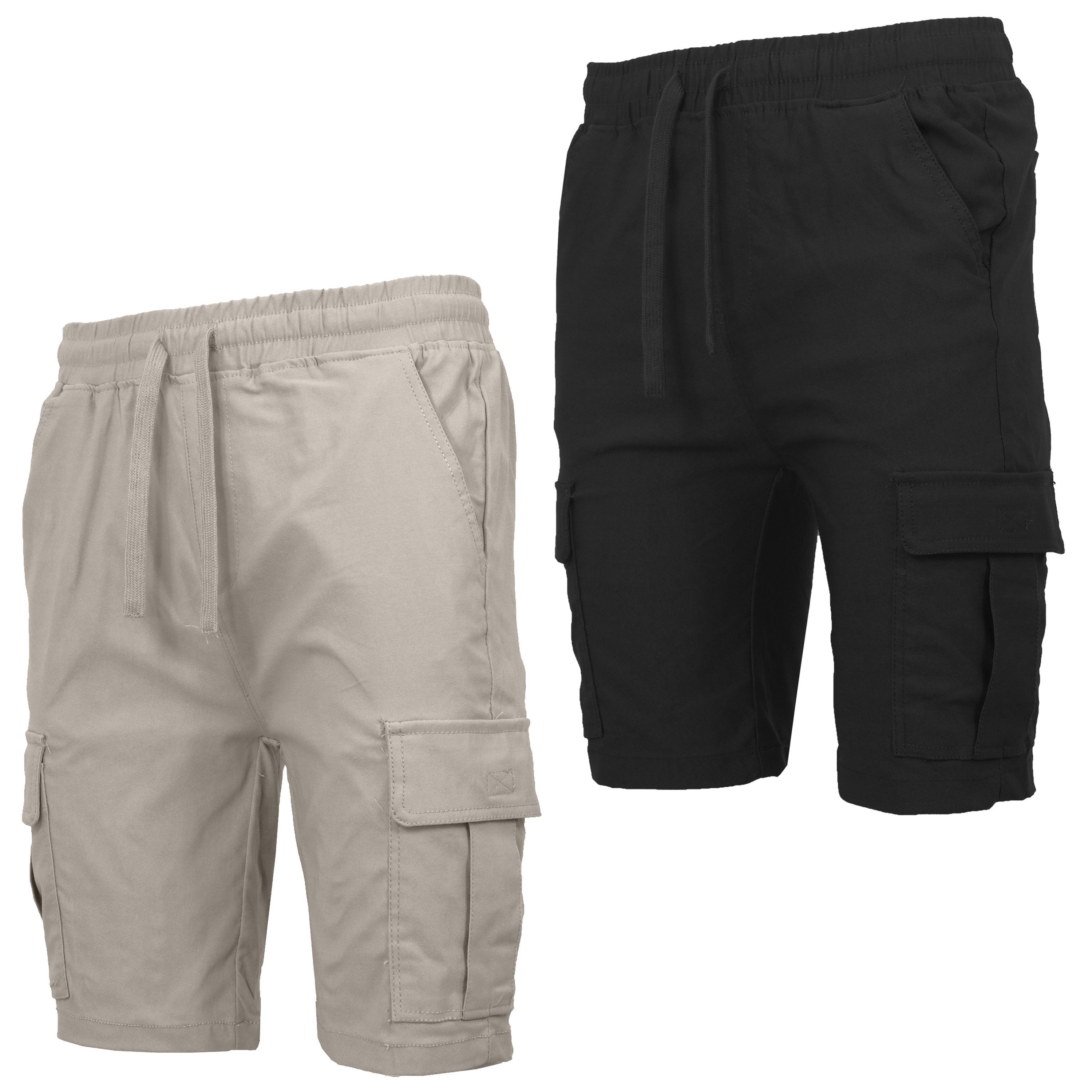 2Pk Mens Super Stretch Cargo Shorts - Gallery 25