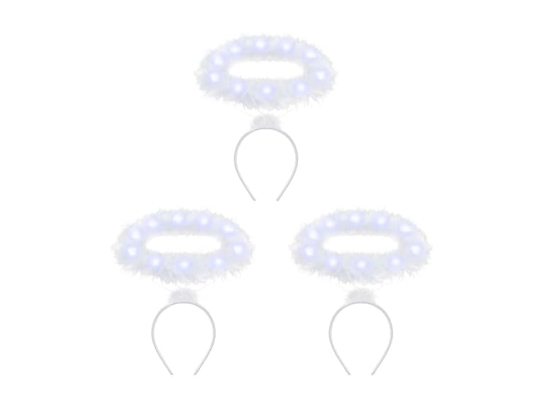 3 Pack Light Up Angel Halo Headband