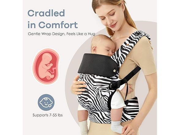 Safotad Baby Carrier with Lumbar Support