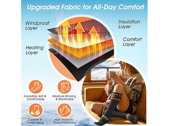GDFFZM Rechargeable Heated Socks