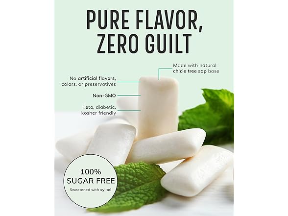 HAPPY ECO Sugar Free Spearmint Gum, 84pc