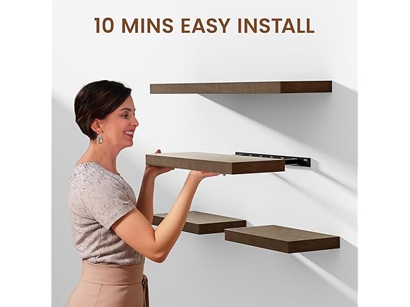 Walnut Floating Shelves 24"