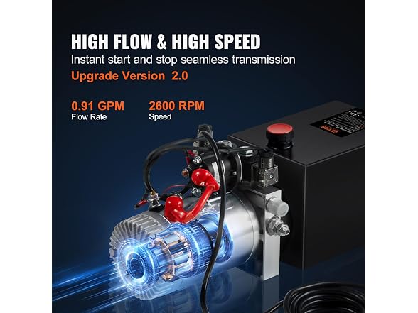 Hydraulic Pump, 6 Quart Hydraulic Power Unit