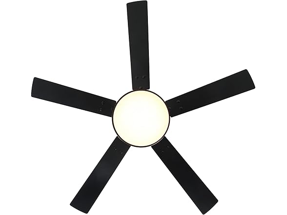 Parrot Uncle Black Ceiling Fan with Light & Remote