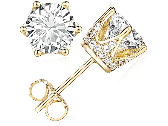GIORGIA GIBBS 14K Gold Stud Earrings