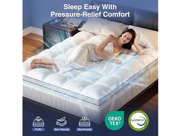 Full Mattress Topper, Memory Foam