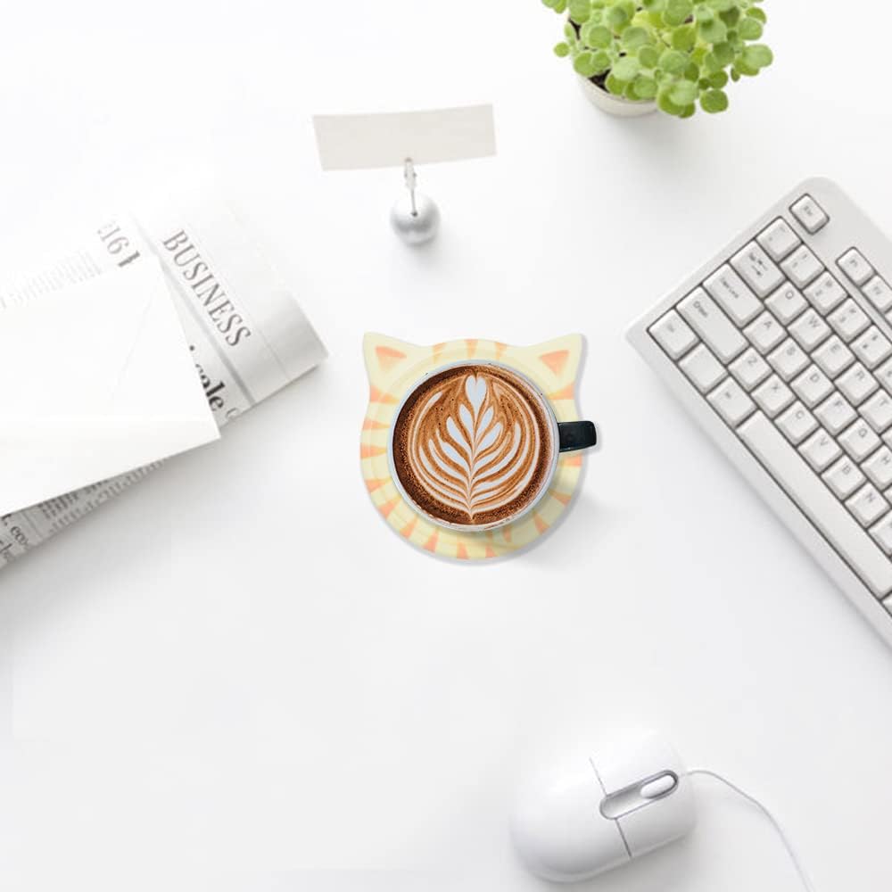 Cat Shaped Ceramic Coasters Set of 8 - Gallery 9