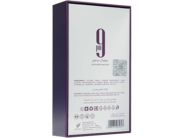 Afnan 9 Pm Pour Femme EDP 3.3oz W