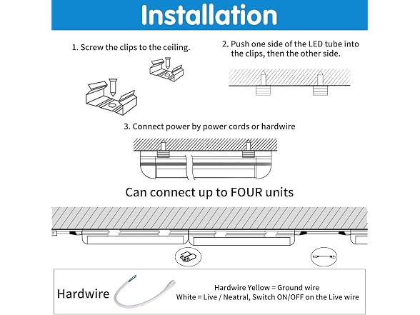 AQIQUUT Led Shop Light 2Pack