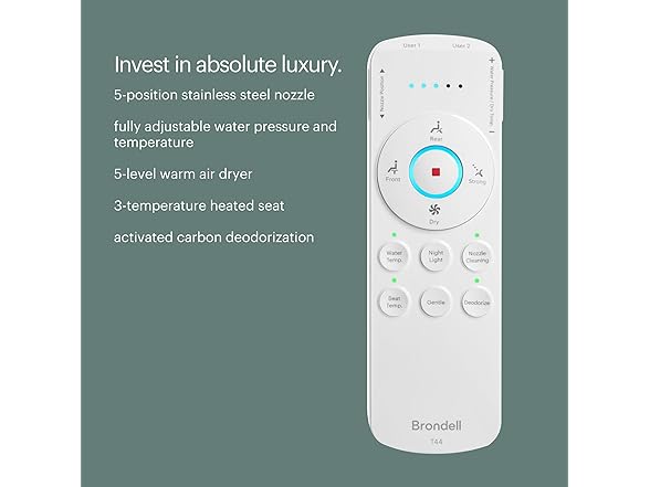 Brondell Thinline T44-EW Swash Electric Bidet