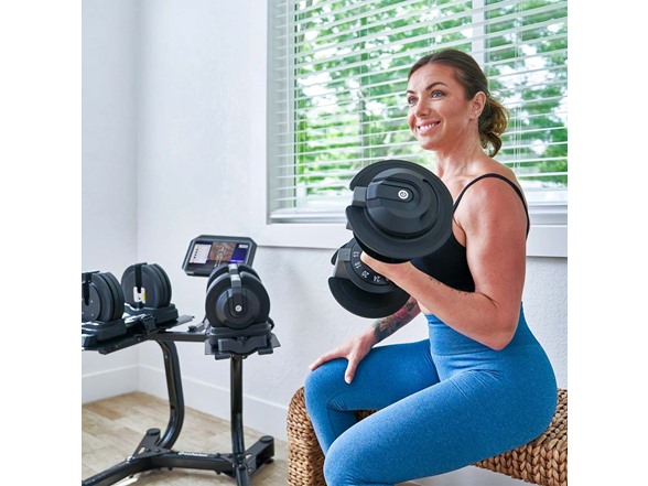 Echelon Strength Adjustable Dumbbells with Stand