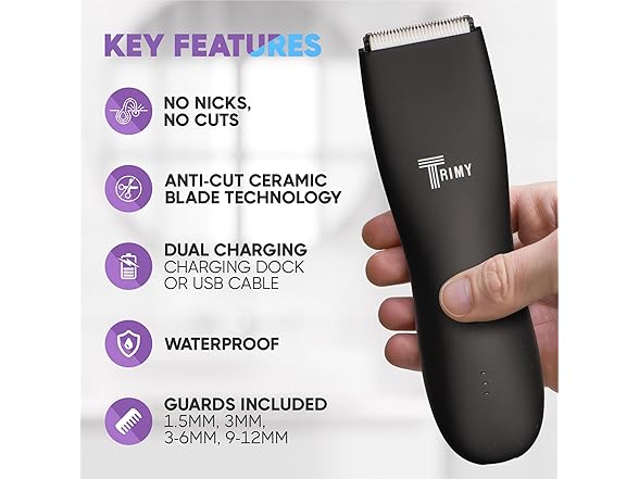 TRIMY Body Hair Trimmer for Men and Women