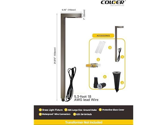 Outdoor Garden Light Brass