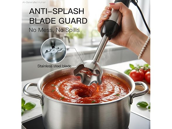 MEGAWISE Hand Blender, 5-in-1 Immersion Blender, 400W