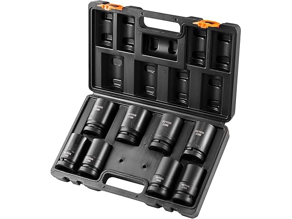 VEVOR 1" Drive Impact 8 Piece Deep Socket Set Metric