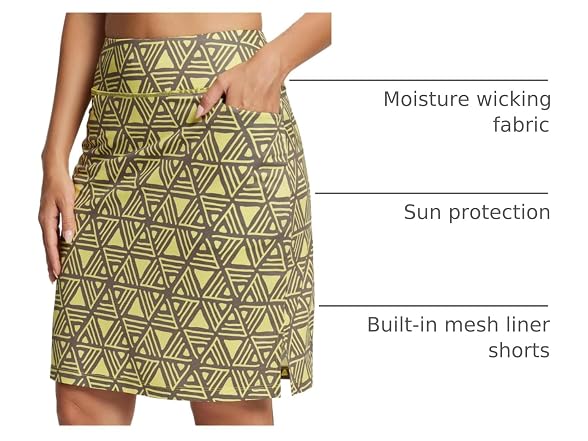 Baleaf Women (XL) 20" Knee Length Golf Muti Skirts