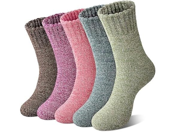 Loritta Women (L) Wool Socks Winter Crew Boot