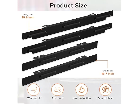 Wind Guards for Blackstone 36 Inch Griddle