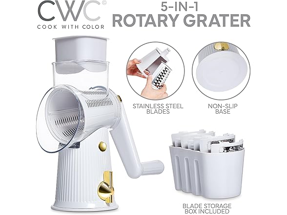Rotary Cheese Grater with Handle