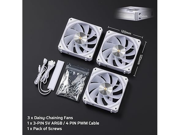 LTC CF-121D 120mm PC Case Fan, ARGB