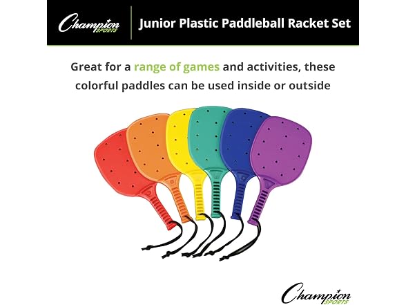 Champion Sports 14-inch Junior Plastic Paddleball
