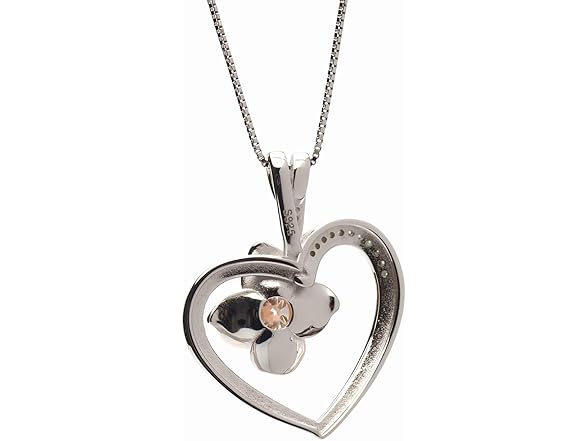 Kari Luxe Plated Flower Heart Necklace