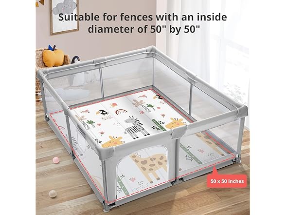 PIGLOG Foldable Baby Play Mat, PIGLOG 0.6in