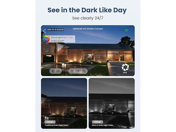 AKINGUAR Window Camera 2K 3MP