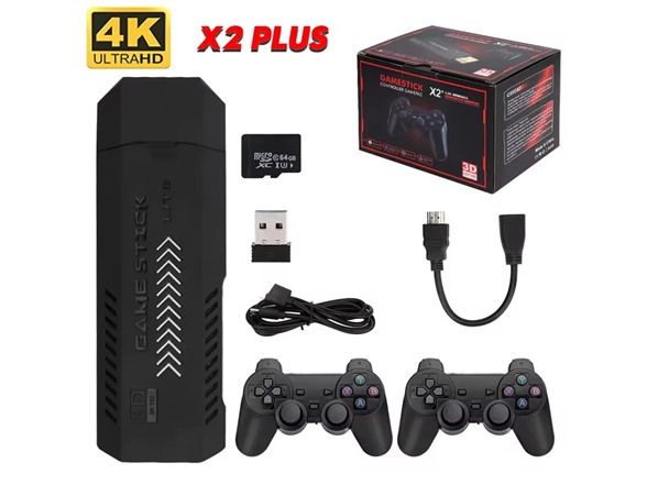 Retro 4K HDMI Game Stick + 2 Controllers