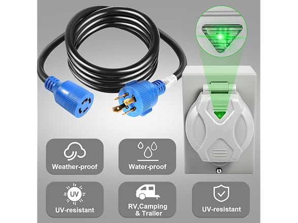 30 Amp Generator Cord and Power Inlet