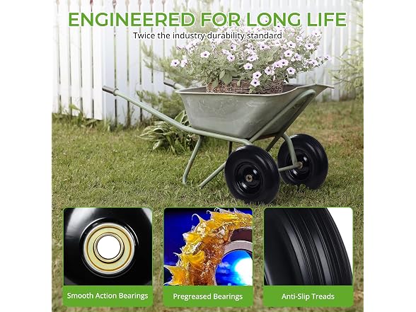 13-Inch Flat-Free PU Tire, 2-Pack - Gallery 7