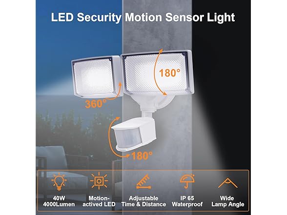 CELAVY 40W 4000 Lumen LED Security Light