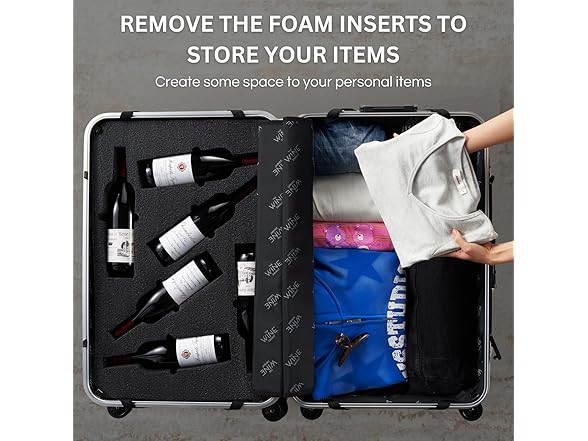 Wine Bottle Suitcase Aluminum (12 Bottles)