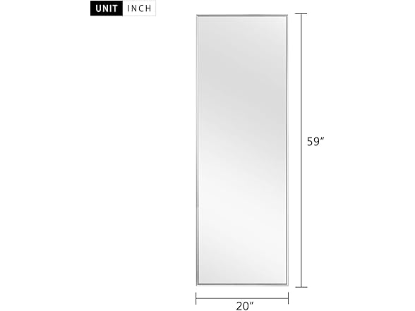 NeuType 59"x20" Full Length Silver Mirror