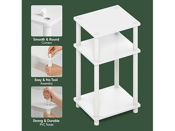 Furinno Just 3-Tier Turn-N-Tube End Table