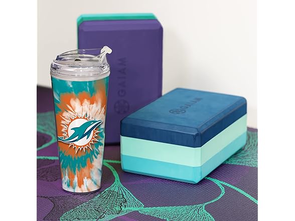 MIAMI DOLPHINS Metallic Tumbler
